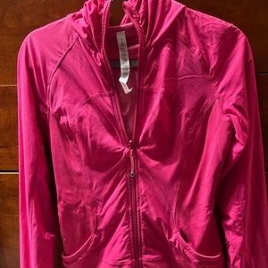 Lululemon Hot Pink Jacket lined Hoody Zip up  ready for spring